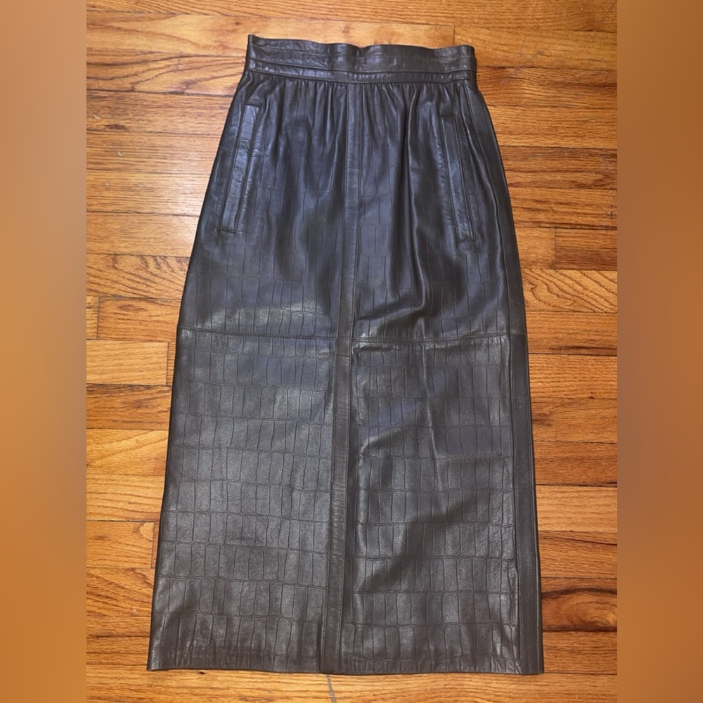 Designer Escada real leather skirt! Too small for me.